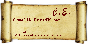 Chmelik Erzsébet névjegykártya
